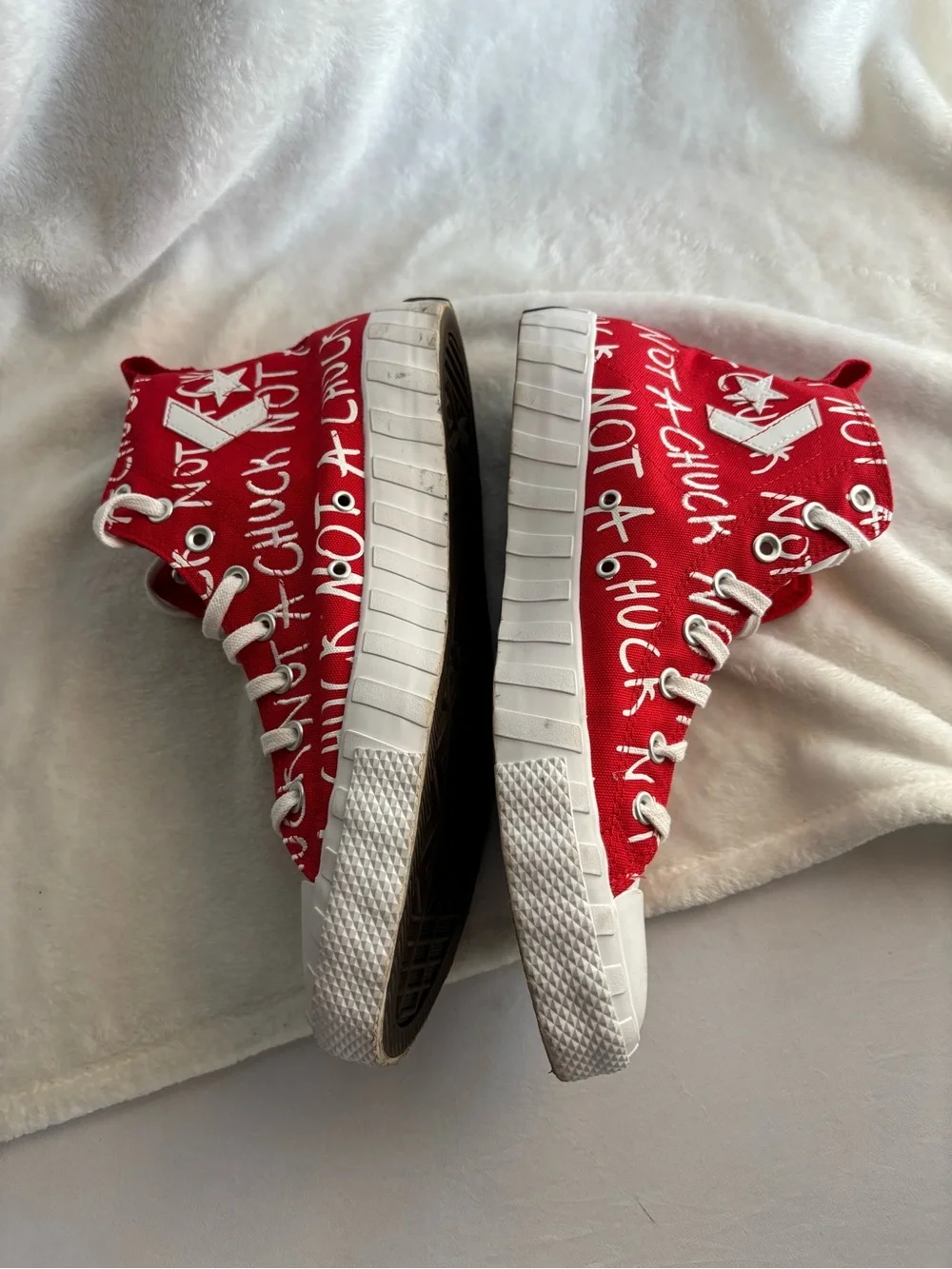 CONVERSE Not A Chuck 70 HI UNTITL3D Sneakers Red White Mens Size 11 Womens 13 - Picture 7 of 13